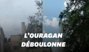 L'ouragan Laura déboulonne une statue confédérée en Louisiane