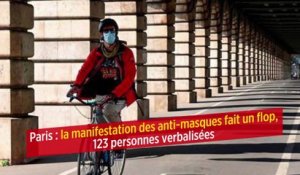 Paris : la manifestation des anti-masques fait un flop, 123 personnes verbalisées
