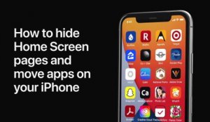 Comment masquer les pages de l'écran d'accueil et déplacer des applications sur son iPhone — Apple Support
