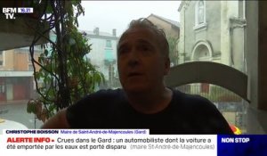 Crues dans le Gard: le maire de Saint-André-de-Majencoules annonce qu'un automobiliste dont la voiture a été emportée par les eaux est porté disparu