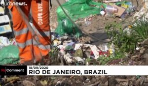 A Rio, des éboueurs face à des montagnes de déchets