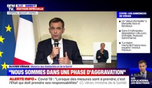Olivier Véran: "À date, il n'y a pas lieu de basculer" Lille, Grenoble, Lyon, Saint-Étienne et Toulouse "en zones d'alerte maximale"