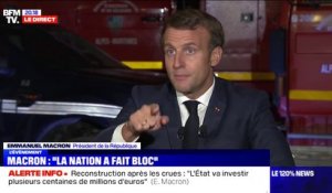 Emmanuel Macron: "Des maisons ne pourront pas être reconstruites à l'identique"