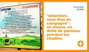 "Attention, vous êtes en campagne" : en Alsace, un drôle de panneau prévient les citadins