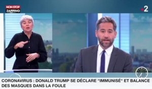 Coronavirus : Donald Trump se déclare "immunisé" et balance des masques dans la foule (vidéo)