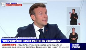 Emmanuel Macron recommande "de ne pas être plus de 6 à table, au maximum dans notre vie personnelle"