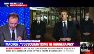 Homme décapité à Conflans: "L’obscurantisme ne gagnera pas", selon Emmanuel Macron (1/2) - 16/10