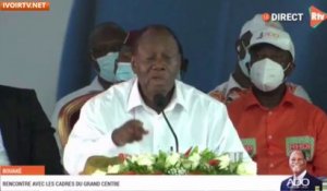 Election/OUATTARA tacle l'opposition: "Ce sont les tonneaux vides qui font du bruit"pas de transition