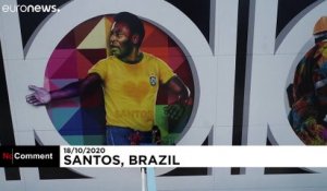 Brésil : immense fresque murale pour les 80 ans de Pelé