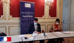 Instauration de l'état d'urgence sanitaire simple en Haute-Savoie : conférence de presse d'Alain Espinasse, préfet de la Haute-Savoie.