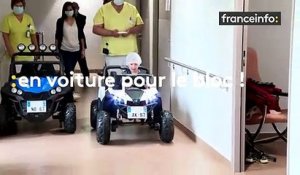 Dans un hôpital de Strasbourg, des voiturettes électriques pour réduire le stress des enfants avant une opération
