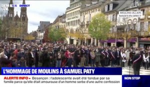 La ville et les habitants de Moulins rendent hommage à Samuel Paty