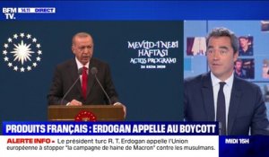 Le président turc Recep Tayyip Erdogan appelle au boycott des produits français