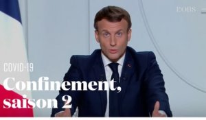 Le reconfinement national annoncé par Macron face à la deuxième vague du Covid-19