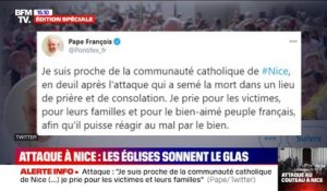 Le Pape François réagit dans un tweet après l'attentat de Nice