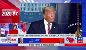 Présidentielle américaine: CBS, comme d'autres chaînes, interrompt l'allocution de Trump