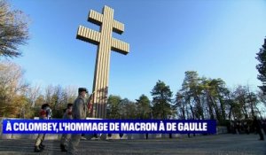 L’hommage d’Emmanuel Macron au général de Gaulle à Colombay-les-Deux-Églises