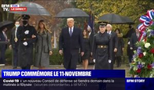 Commémorations du 11-Novembre: les images de l'arrivée de Donald Trump au cimetière d'Arlington, en Virginie
