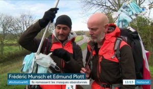 Environnement : deux militants écologistes ramassent les masques à travers la France