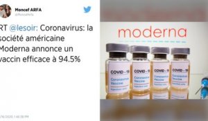 Covid-19 : le labo américain Moderna annonce que son candidat vaccin est efficace à 94,5 %