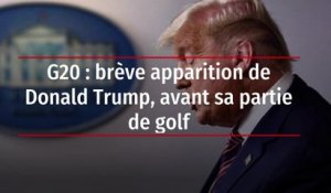 G20 : brève apparition de Donald Trump, avant sa partie de golf