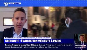 Évacuation de migrants à Paris: pour Ian Brossat (adjoint PCF à la mairie de Paris), "ce à quoi on a assisté hier est profondément scandaleux et honteux"