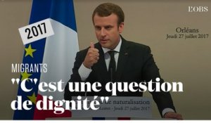 Migrants évacués de force : quand Emmanuel Macron parlait d'hébergement "digne"