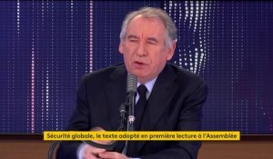 Loi de "sécurité globale" : François Bayrou "comprend l'intention du gouvernement et de ceux qui ont voulu protéger" les forces de l'ordre