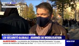 Loi sécurité globale: pour Olivier Faure, "Gérald Darmanin n'a cessé de mettre le l'huile sur le feu"