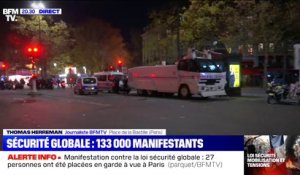 Loi sécurité globale: 133.000 personnes ont manifesté en France, dont 46.000 à Paris selon le ministère de l'Intérieur