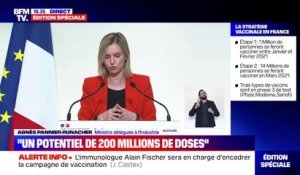 Agnès Pannier-Runacher: "Les deux premiers vaccins (...) seront en partie fabriqués en France"