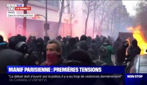 Loi sécurité globale: des tensions dans la manifestation parisienne