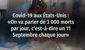 Covid-19 aux États-Unis : « On va parler de 3 000 morts par jour, c'est-à-dire un 11 Septembre chaque jour »