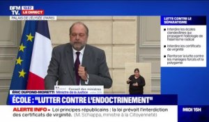 Loi sur les séparatismes: Éric Dupond-Moretti salue "une loi de liberté"