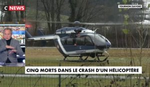 Cinq morts dans le crash d'un hélicoptère
