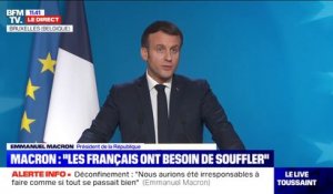 Emmanuel Macron: "Nos concitoyens ont besoin de souffler"