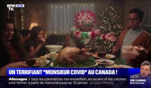 Au Canada, un horrible "Monsieur Covid" tourne dans un clip pour alerter avant les fêtes
