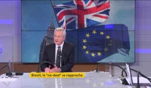 "Les grands perdants du Brexit, ce seront les Britanniques (...) le Brexit est une folie", rappelle le ministre de l'Économie Bruno Le Maire