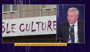 Confinement : Bruno le Maire promet d'accorder à la culture "tout ce que dont elle a besoin pour passer ce moment difficile", affirme Bruno Le Maire