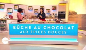 Bûche au chocolat aux épices douces