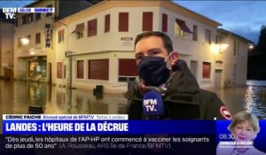 Décrue dans les Landes: malgré des rues toujours inondées, l'eau continue de descendre à Tartas