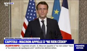 Invasion du Capitole à Washington: Emmanuel Macron appelle à ne rien céder face à la violence