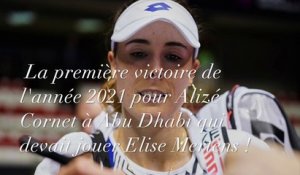 WTA - Abu Dhabi 2021 - Alizé Cornet : "Ça fait du bien de commencer l'année par une victoire"