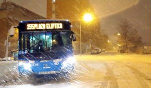Madrid et le centre l'Espagne paralysés par la neige