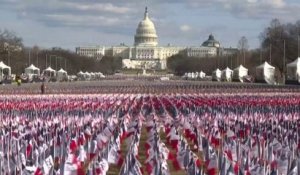 190.000 drapeaux installés pour remplacer le public lors de la cérémonie d'investiture de Joe Biden