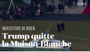 Donald Trump quitte la Maison-Blanche à bord de l'hélicoptère présidentiel