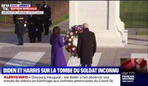 Joe Biden et Kamala Harris se recueillent sur la tombe du Soldat inconnu au cimetière d'Arlington