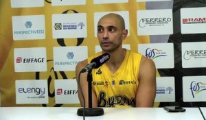 Karim Atamna après la victoire de Fos Provence Basket contre Saint-Chamond