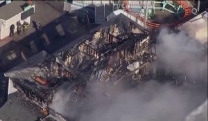 Les images spectaculaires de l'incendie qui a détruit un parc d’attractions sur une promenade de bord de plage du New Jersey