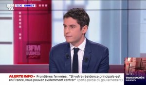 "Tant qu'il y a des secteurs administrativement fermés (...) nous continuerons de les accompagner", déclare Gabriel Attal